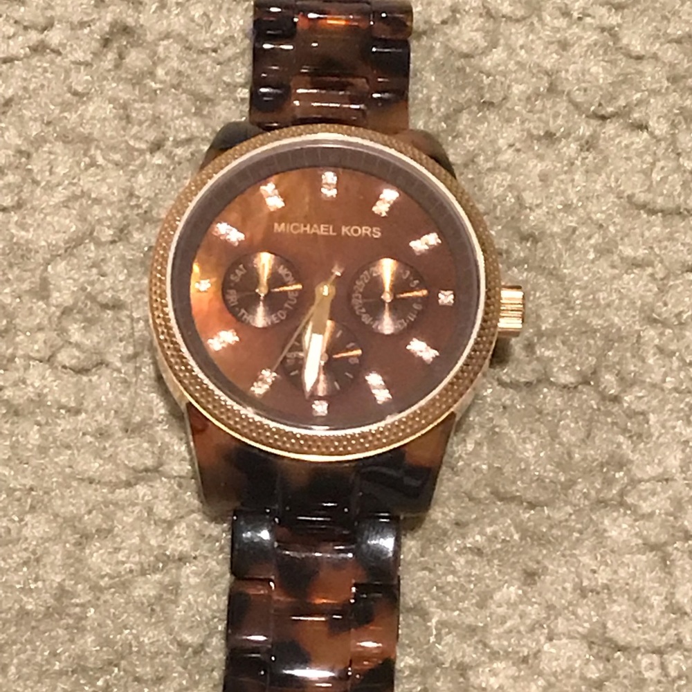 Michael Kors tortoise shell watch